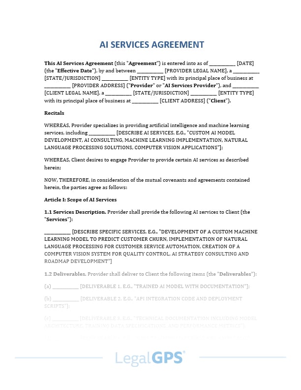AI Services Agreement IMAGE