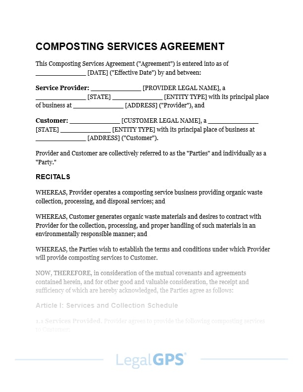Composting Services Agreement IMAGE