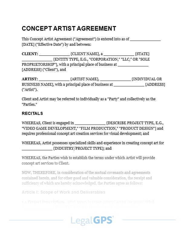 Concept Artist Agreement IMAGE