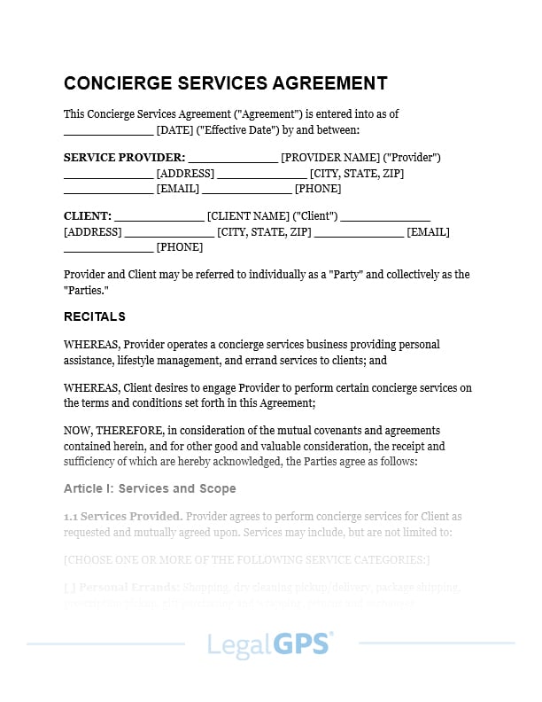 Concierge Services Agreement IMAGE