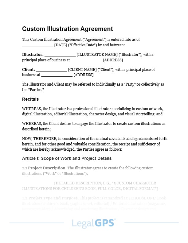 Custom Illustration Agreement IMAGE