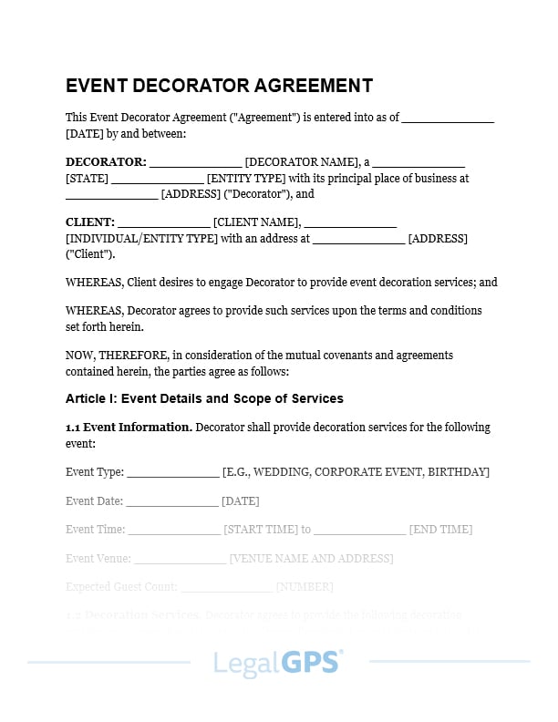 Event Decorator Agreement IMAGE