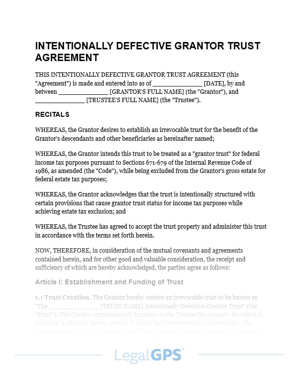 Intentionally Defective Grantor Trust (IDGT) IMAGE