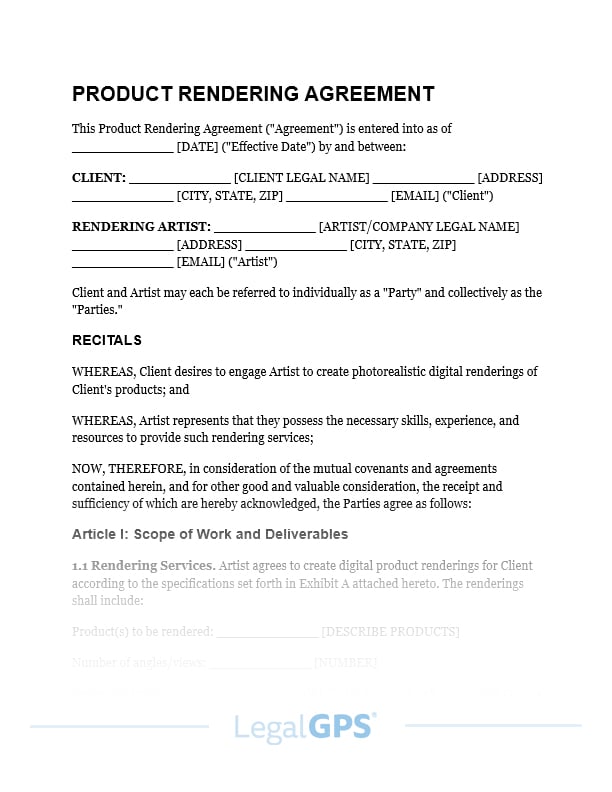 Product Rendering Agreement IMAGE