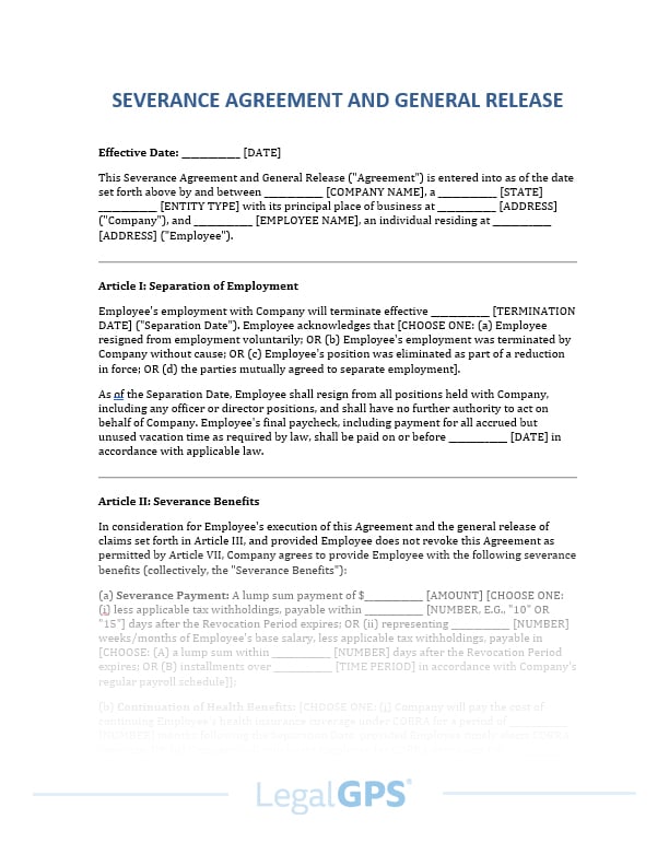 Severance Agreement IMAGE