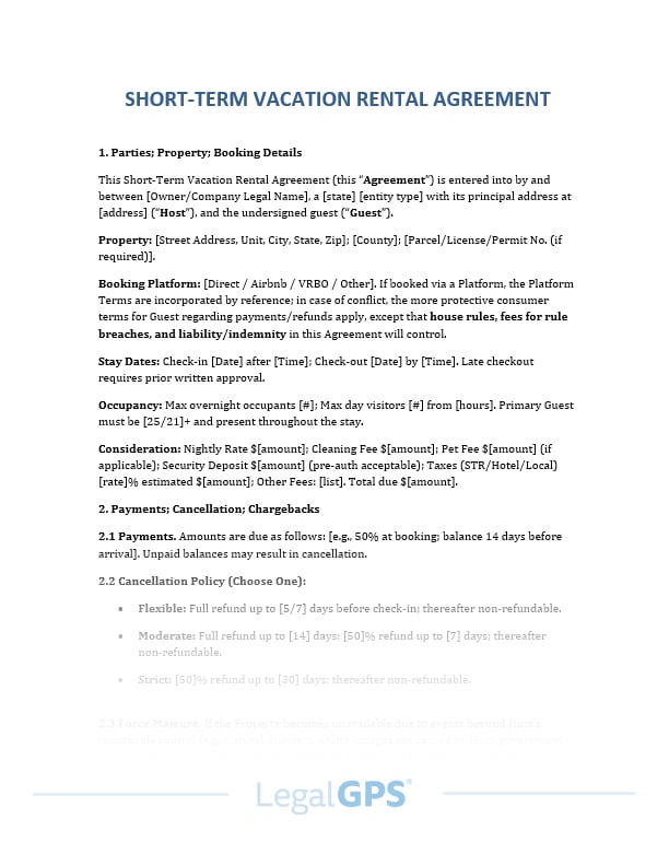 Short‐Term Vacation Rental IMAGE