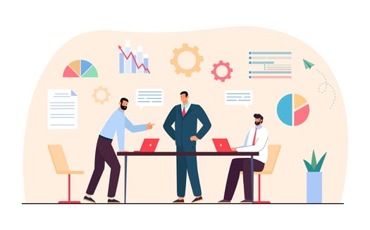 28480843_Team of company people working on business project together